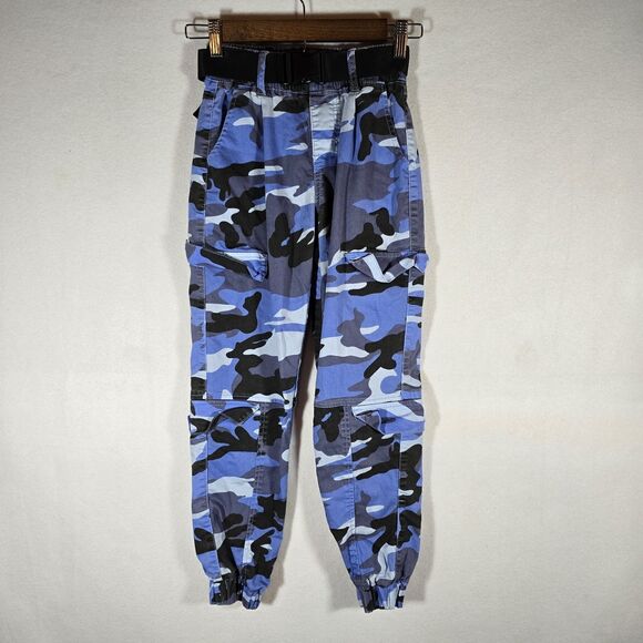 VIP Pants - Women’s VIP Blue Camo Cotton Blend Pants Size 00/23
